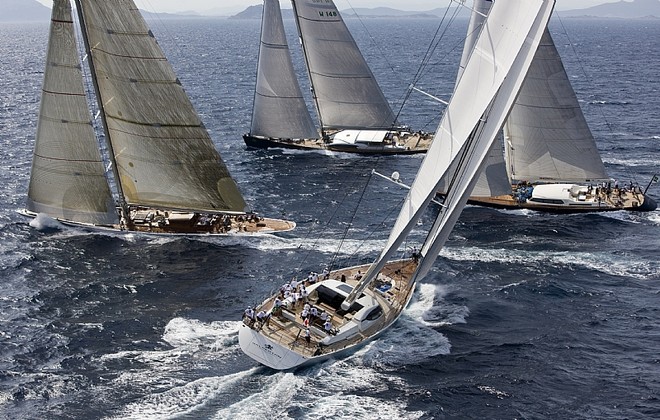 Maxi division heads upwind - Maxi Yacht Rolex Cup ©  Rolex / Carlo Borlenghi http://www.carloborlenghi.net